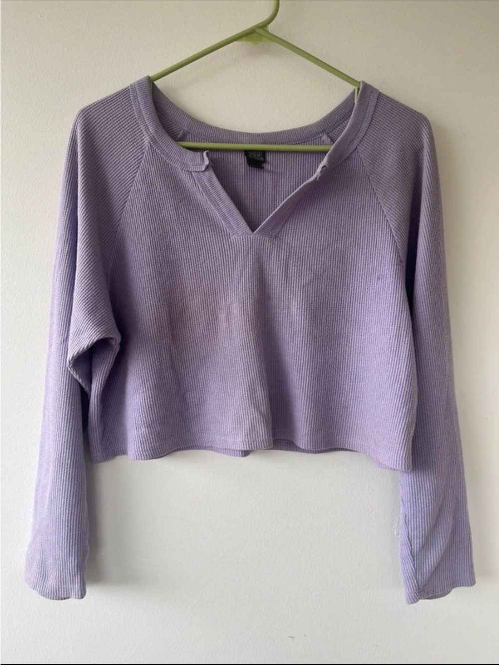 Wild Fable waffle knit cropped shirt